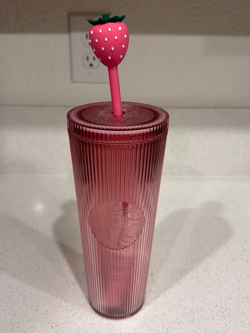 Starbucks Pink Cold Cup 24oz with Ribbed Lid